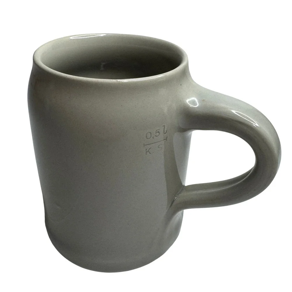 Freistaat Bayern German Beer Stein 0.5L Grey Stoneware Bavaria Coat of Arms Mug